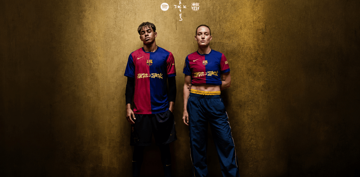 Lamine Yamal y Alexia Putellas del F.C. Barcelona X Travis Scott en