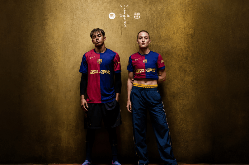 Lamine Yamal y Alexia Putellas del F.C. Barcelona X Travis Scott en